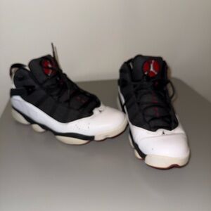 Jordan Black and White Athletic Basketball Shoes
